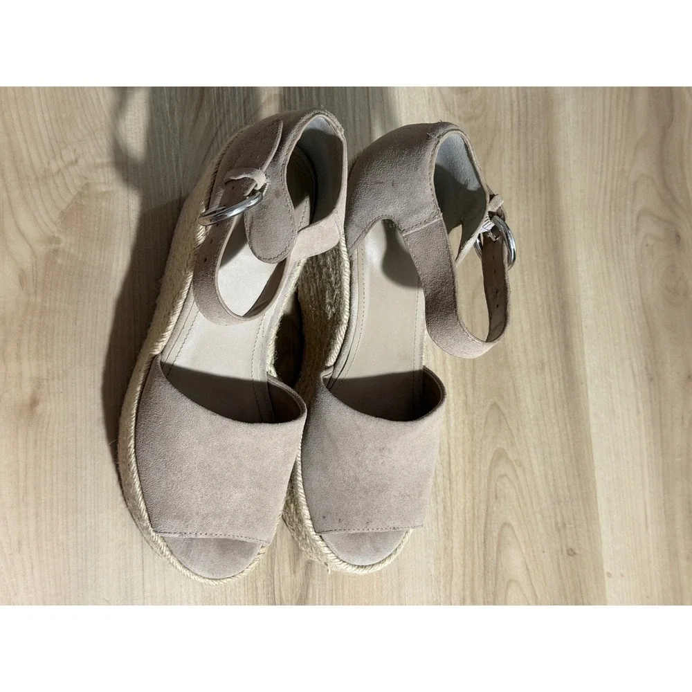 Marc Fisher LTD Adalyn Espadrille Wedge Tan 10 Womens Platform Sandal
